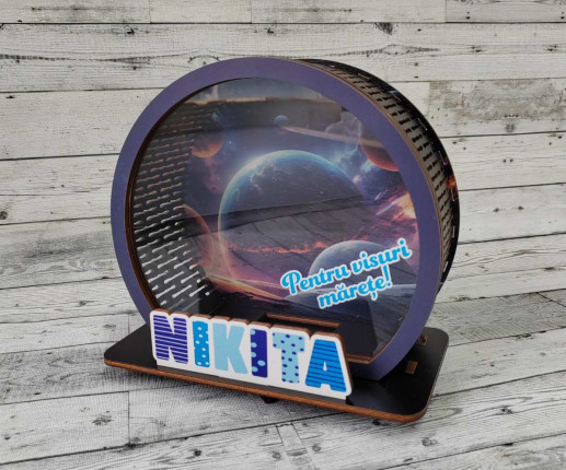 Детская копилка из фанеры - Космос