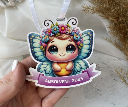 Medalii din lemn ,,Adio Gradiniță,, cu fluturaș 1