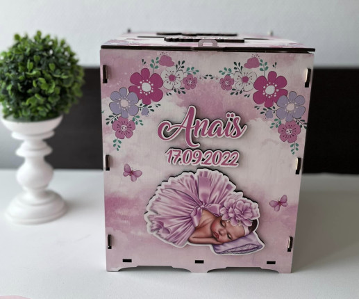 Cutie de dar pentru botez  cu Balerina
