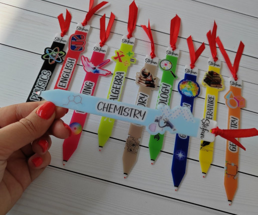 Semne pentru cărți din acril alb image 2