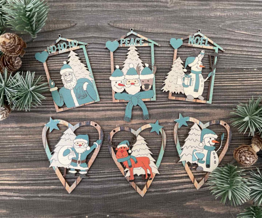 Set jucării brad 18