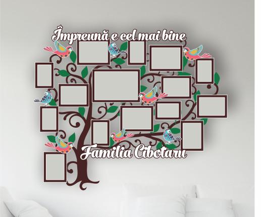 Rama foto Pom cu pasari roz