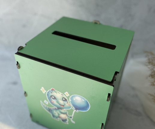 Cutie de dar pentru botez cu dinozaur image 2