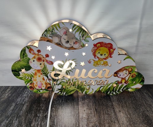 Детский светильник с подсветкой - Зверята