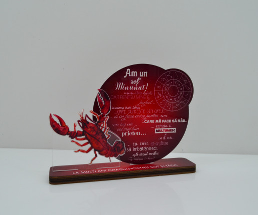 Trofeu pentru tată, soț , bunel cu Rac