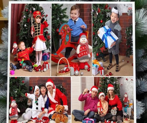 Colaj foto cu pozele copilului