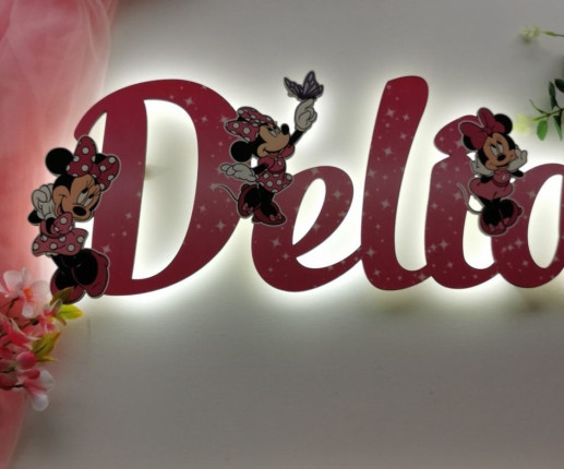 Led cu nume cu Minnie Mouse 3