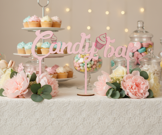 Inscriptie volumetrică Candy Bar