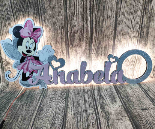 Led cu nume cu Minnie Mouse 1