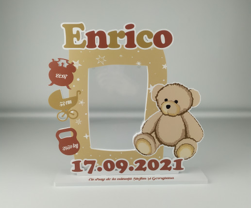 Rama foto personalizată cu Ursulet