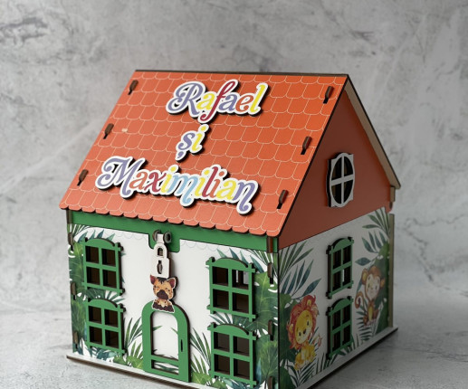 Casuta de dar pentru botez cu Animalute image 2