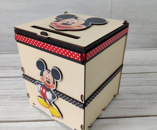 Cutie de dar pentru botez cu Mickey Mouse