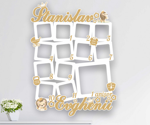 Именная Фоторамка для мальчика - Золото image 2