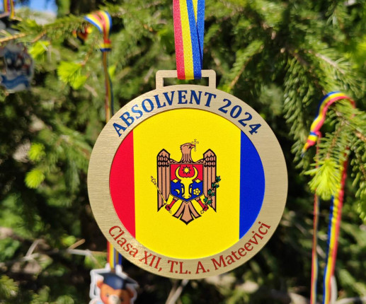 Акриловая медаль с флагом