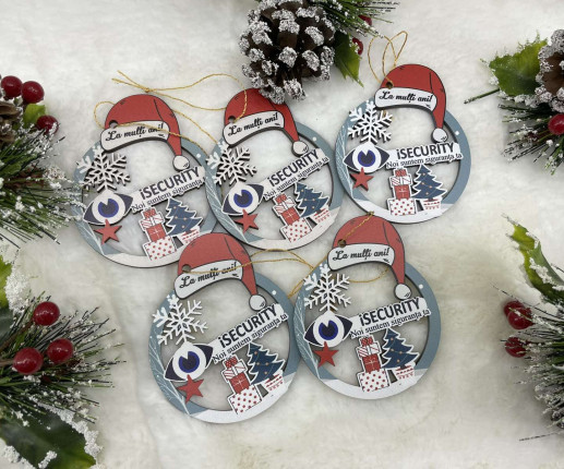 Ornament Craciun din placaj cu logoul companie 2 image 6