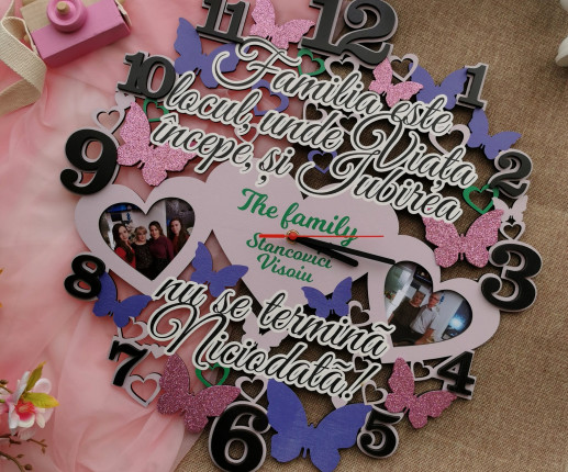 Ceas personalizat pentru familie