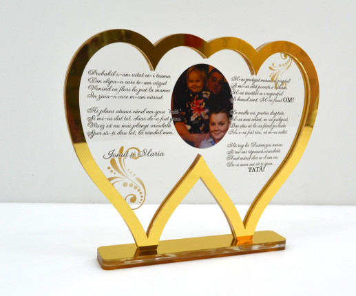 Trofeu pentru tată, soț , bunel cu inima