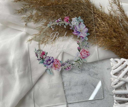 Invitatii pentru nunta cu flori image 2