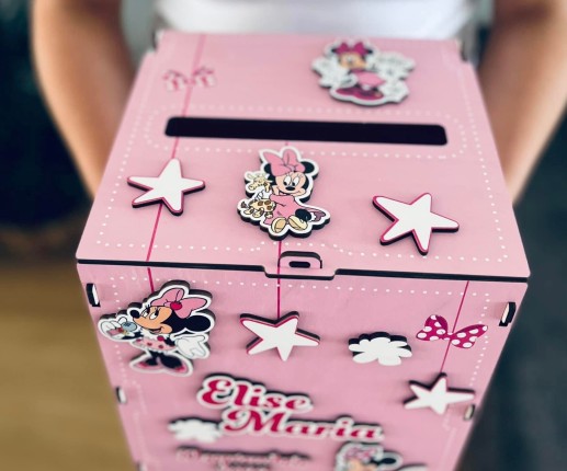 Cutie de dar pentru botez Minnie mouse