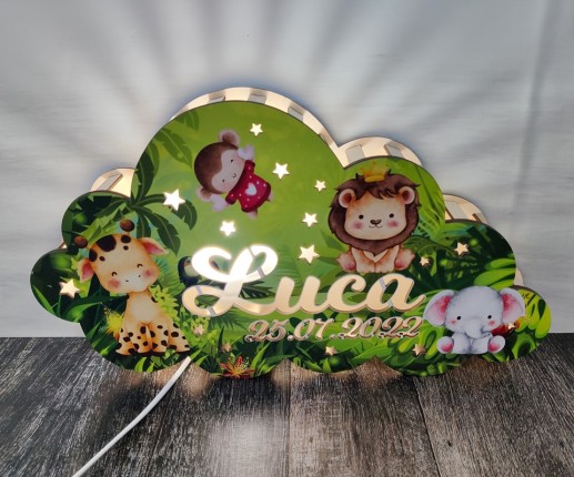 Ночник детский для сна "Облачко" - Джунгли