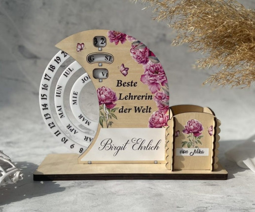 Calendarul vesnic cu bujori