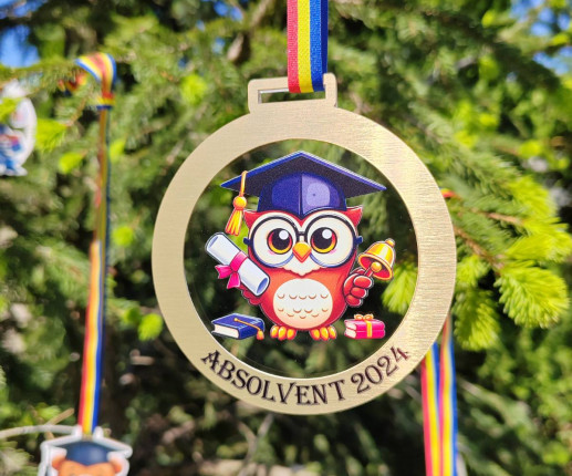 Medalie din acril cu bufnita image 1