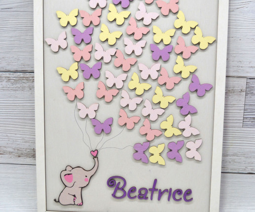 Guest book panou cu Elefantica image 2