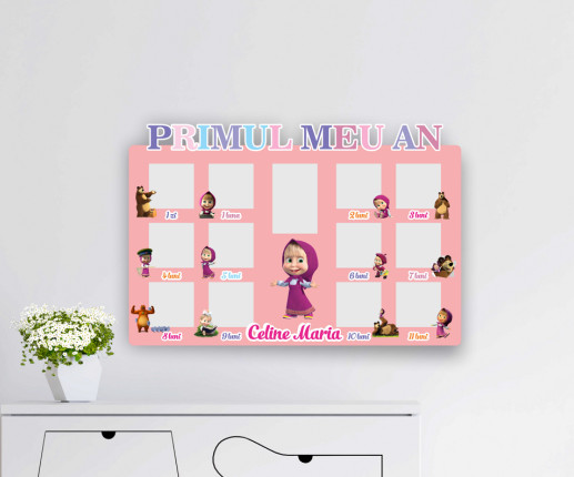 Rama foto fanera pentru fetita cu Masa