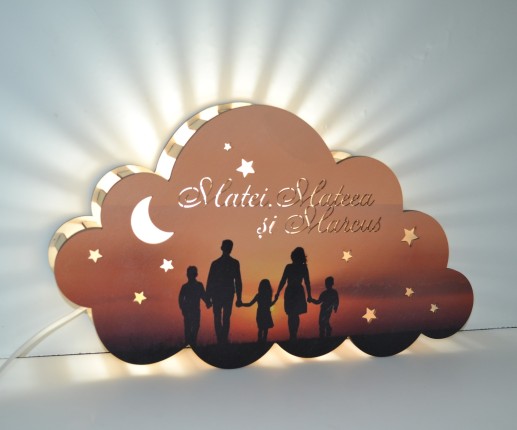 Ночник детский для сна "Облачко" - Семья