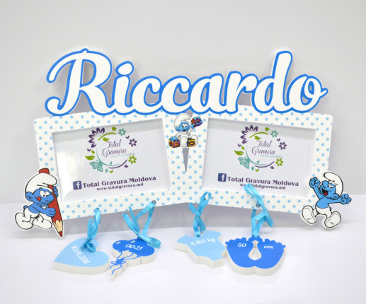 Именная рамка - Smurfs