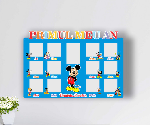 Rama foto fanera pentru băiețel cu Mickey Mouse