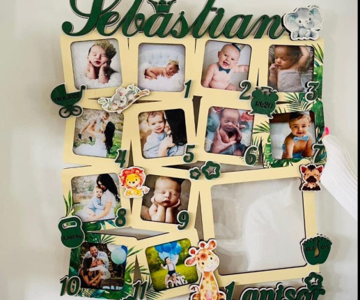 Именная Фоторамка для мальчика - Джунгли