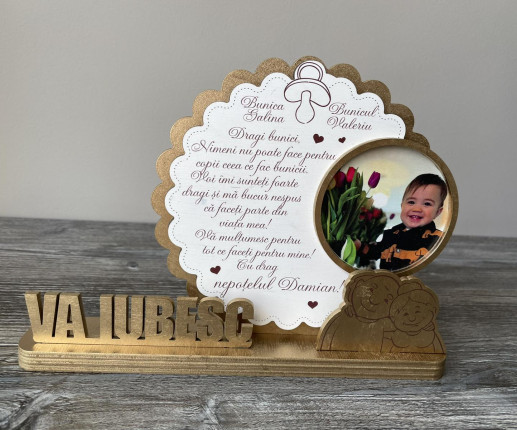 Trofeu personalizat din fanera