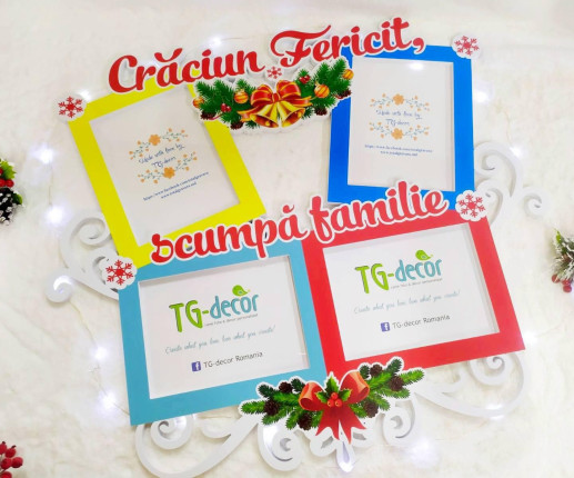 Rama foto personalizata "Craciun fericit scumpa familie"