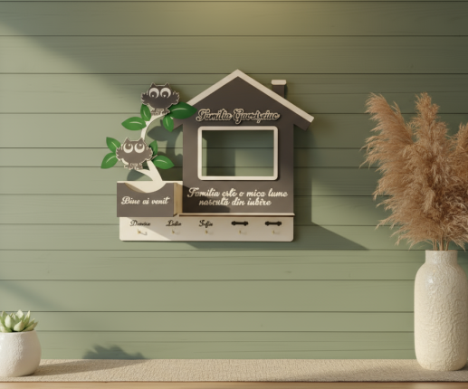 Suport pentru chei cu Bufnita