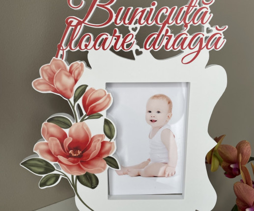 Rama foto ,,Bunicuta floare draga''  rosu