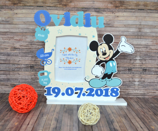 Именная рамка для мальчика - Микки image 2