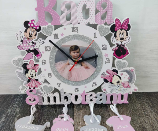 Именные детские  часы - Minnie