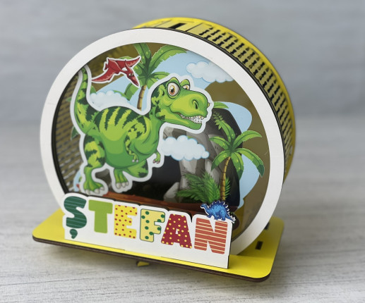 Детская копилка  для девочки - Дино