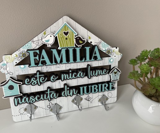 Suport pentru chei“Familia este o mica lume născuta din iubire”