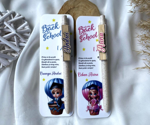 Set cu pix și semn de carte cu baiat sau fata