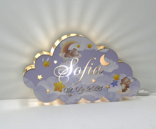 Ночник детский для сна "Облачко" - Мишка image 2