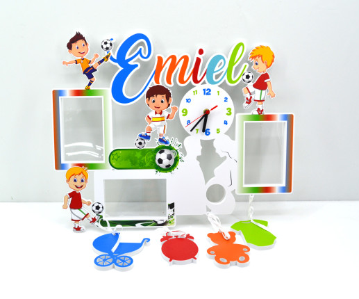 Rama foto pentru băieței cu fotbal 1