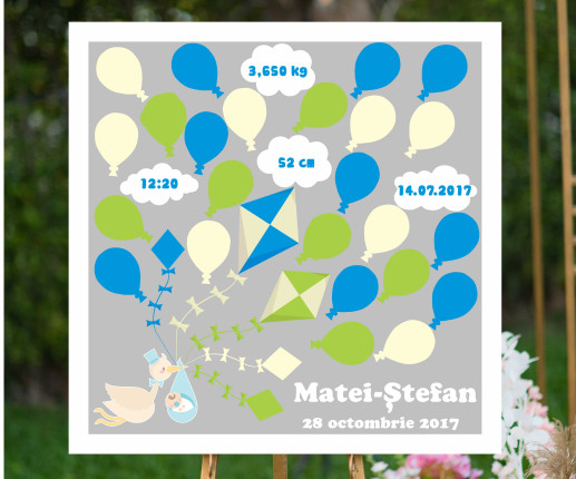 Guest book panou  cu Barza