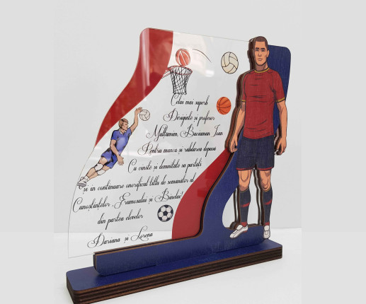 Trofeu  personalizat cu Fotbal