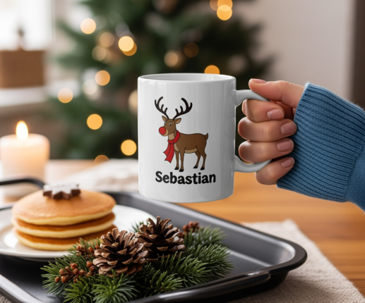 Cana personalizata cu Cerbul cu fular