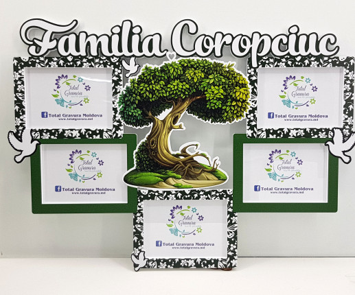 Rama foto pentru familie cu pomul vietii