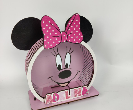 Детская копилка из фанеры - Minnie Mouse