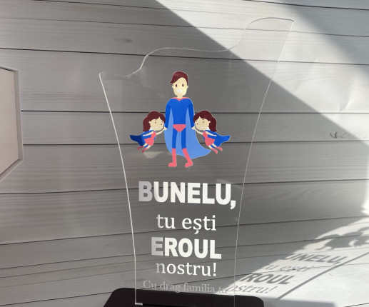 Trofeu pentru tată , soț , bunel cu erou image 2