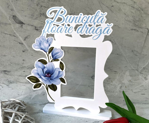 Rama foto ,,Bunicuta floare draga'' albastru